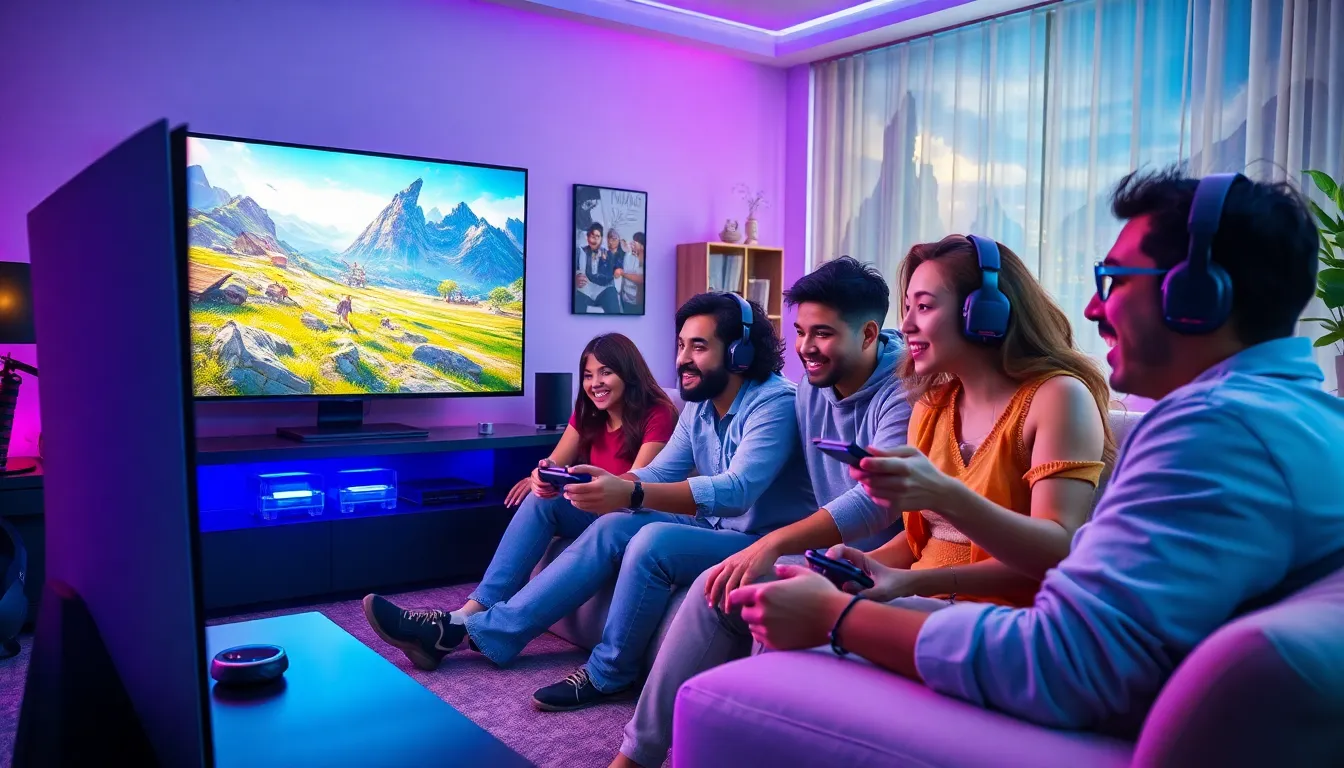 diverse players enjoying Black Desert Online on PS5 in a modern gaming setup.