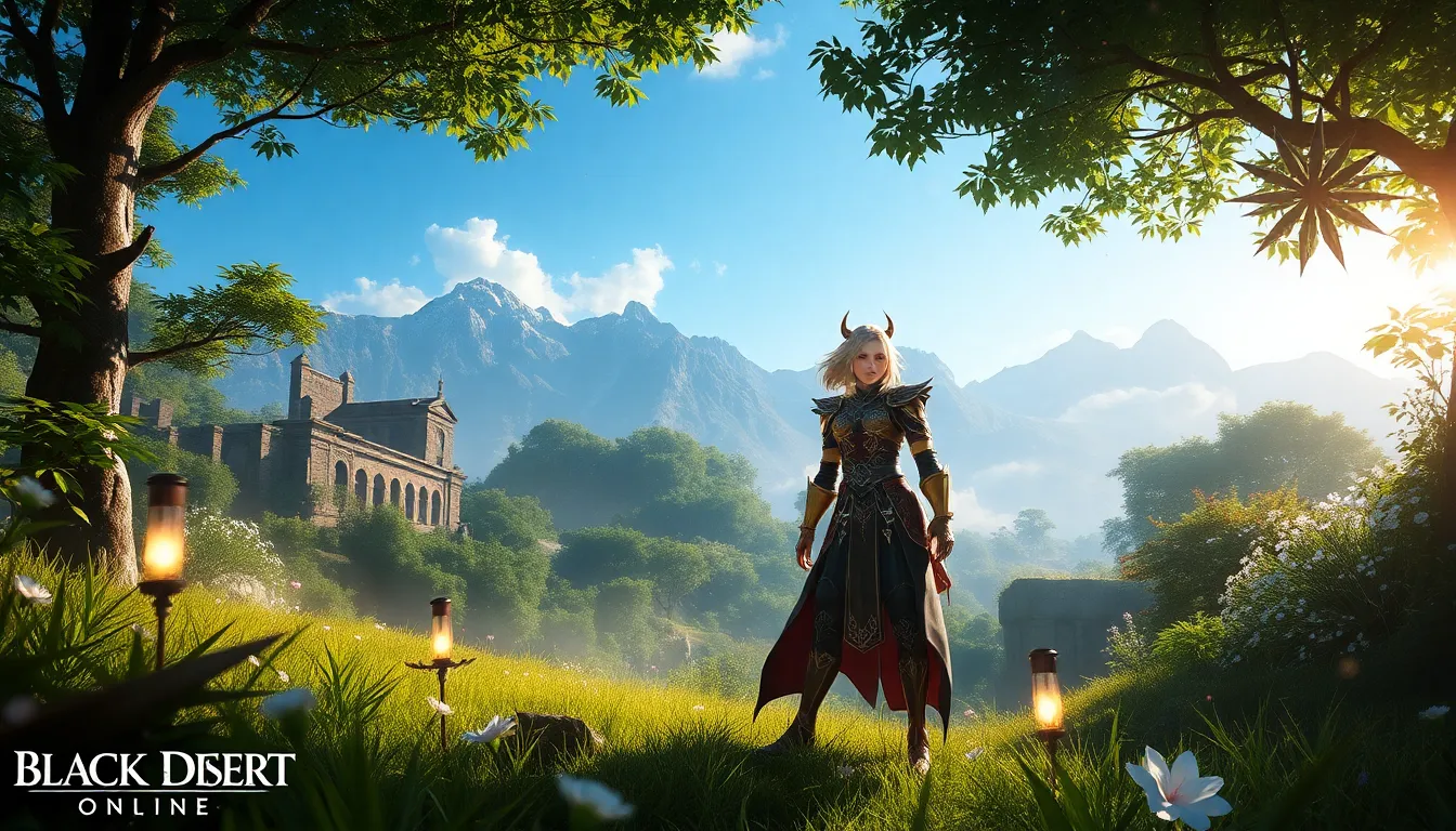 fantasy character in an enchanted forest representing new class in Black Desert Online.